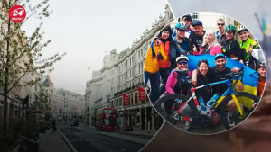 Велосипедист із Лондона проїхав маршрут у вигляді мапи України